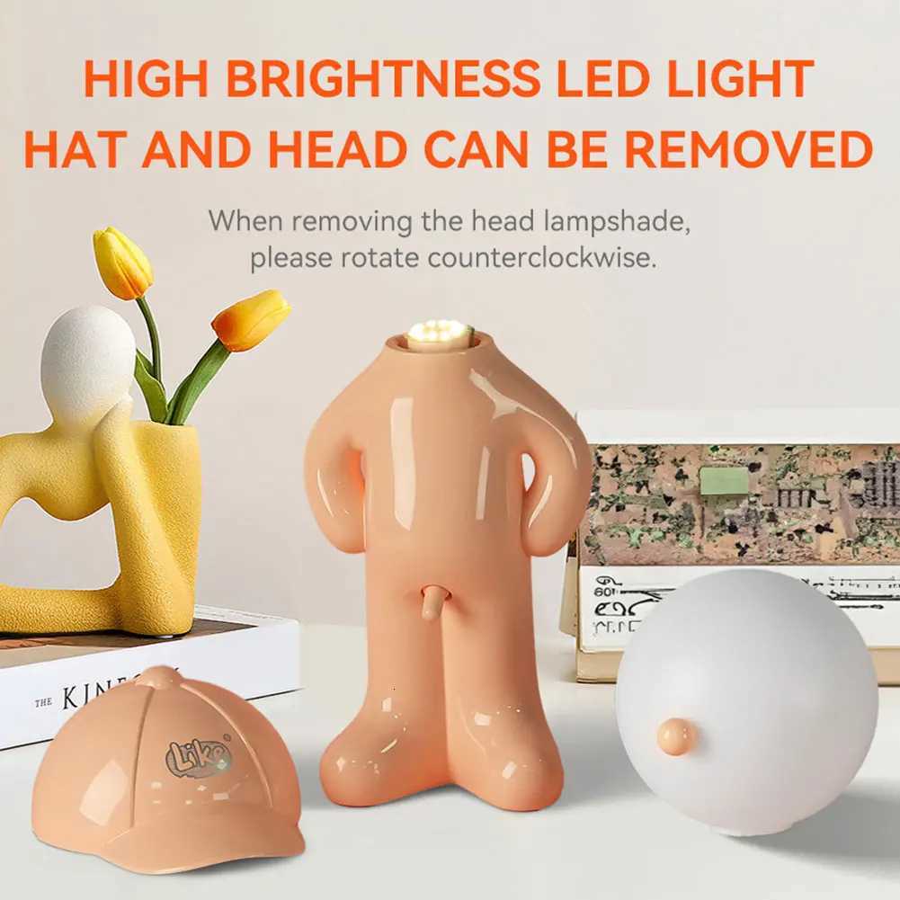 Funny Night Light Fun White Elephant Gift Creative LED Reading Light Bedside Night Light for Christmas Valentines Fathers DayM251125