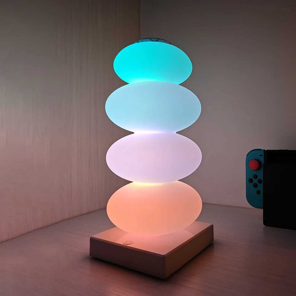 Bedroom bedside table decorative light DIY color changing table lamp RGB 16 color LED light touch switch Multi step light C251125