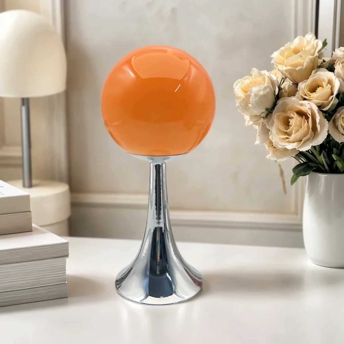 Glass Round Home Table Lamp Room Decoration Hotel Bedside Desk Lamps Girl Bedroom Atmosphere Lighting Night Light Desktop Lamp C251125
