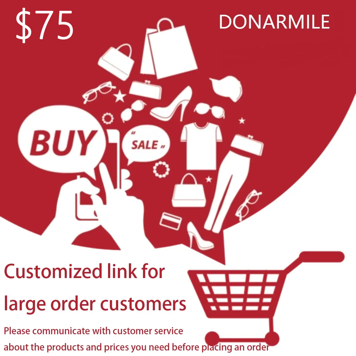 USD55 DONARMILE Customized link for customers(Please communicate with customer service about the products and prices you need before order) specify pr