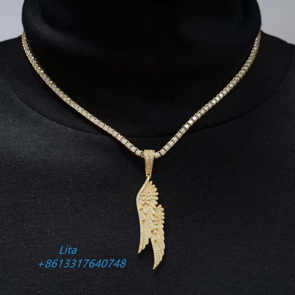Fine Jewelry Necklace Trending Fully Iced Out S925 Bling Hiphop Vvs Moissanite Pendant