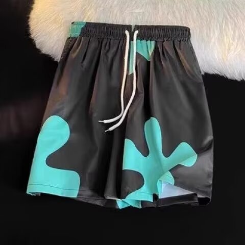 Pai Daxing's matching shorts, men's summer loose sleeping sponge baby casual pants, couple's vacation beach pants
