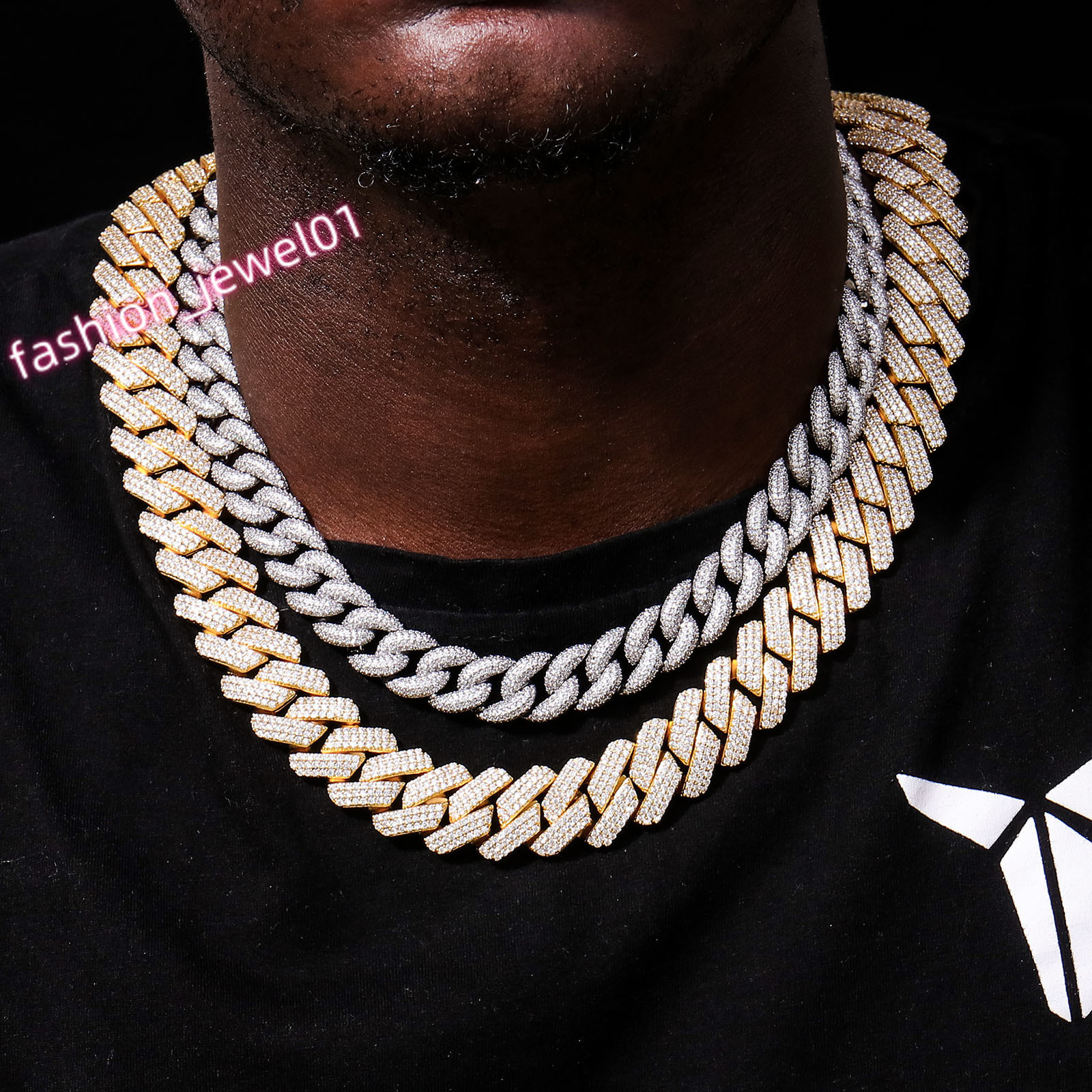 Cuban Necklace Mossinate Diamond Cuban Chain Iced Out Chain Stylish Mens Necklaces 925 Silver Moissanite Cuban Link Chain