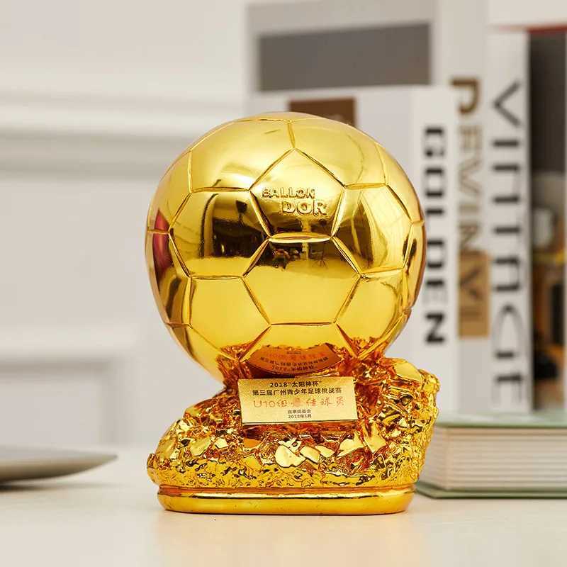 Football Tournament Trophy Player Golden Boot Ballon DOr Resin Trophy Model Mvp Award Fan Handicraft SouvenirW251125