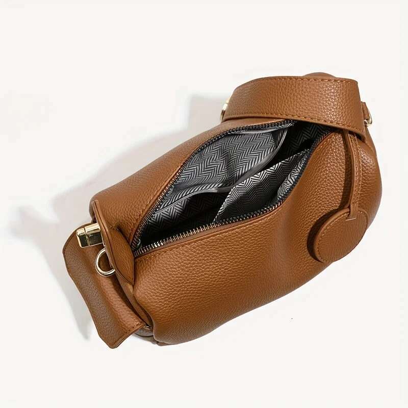 Designer Bag 1Pc Minimalist Solid Color Boston Bag With Multi-Pocket Design Lightweight Crossbody Handbag For Women