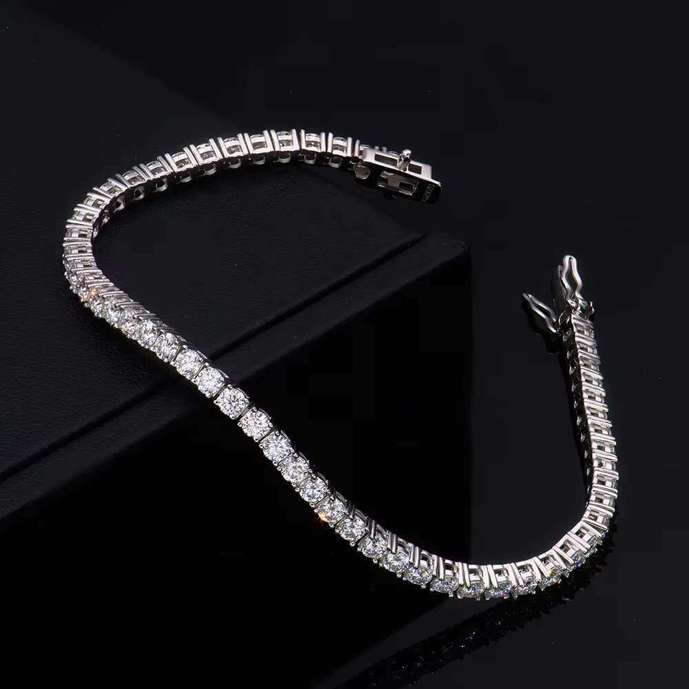 Xingyue Custom Women High End Fine Jewelry 3mm Gra 925 Silver Gold Plated Diamond Mossanite Moissanite Bracelets