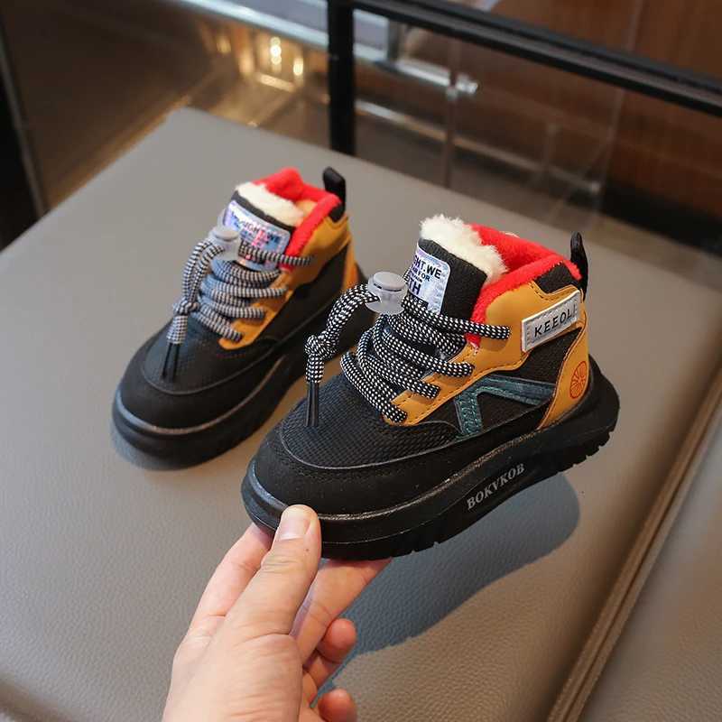 2024 Winter New Children Casual Shoes for Girls Boys Fashion Korean Style Soft Bottom Anti-slippery Versatile Chic Ankle Shoes C260130