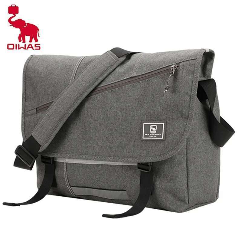 OIWAS 15 Inch Laptop Men Messenger Fashion Travel Sling Shoulder Bag Men's Canvas Briefcase Male Crossbody Pack For Teenages