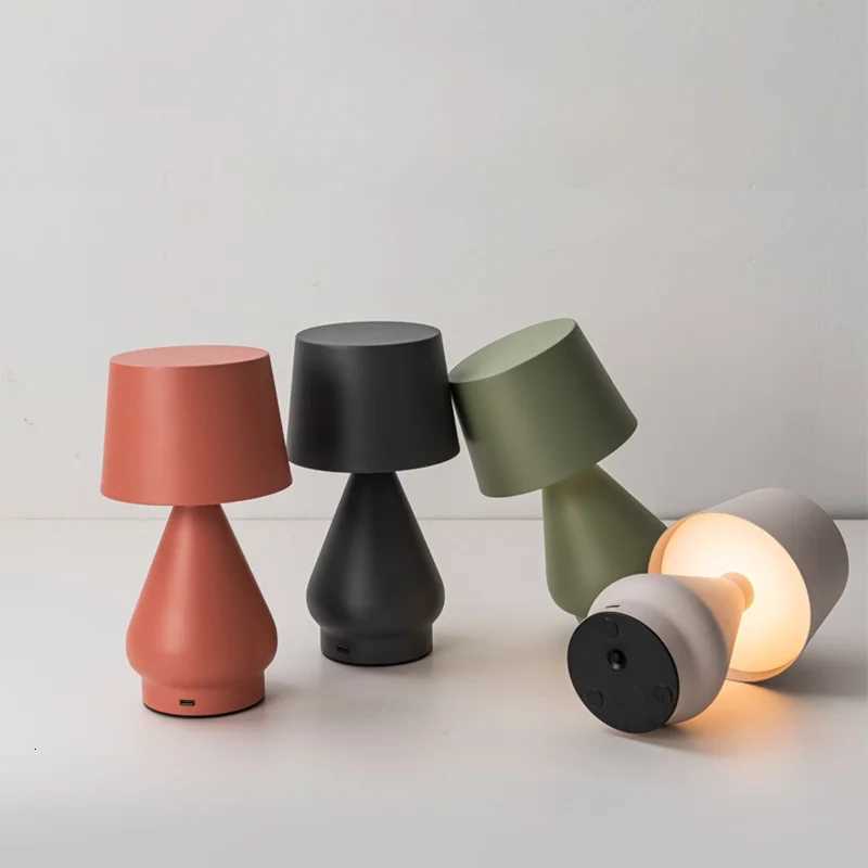 Creative Table Lamp Rechargeable Decoration USB Iron Desk Dimming Light For Home Indoor Bedroom Dining Bar LED Decor Table LampM251125