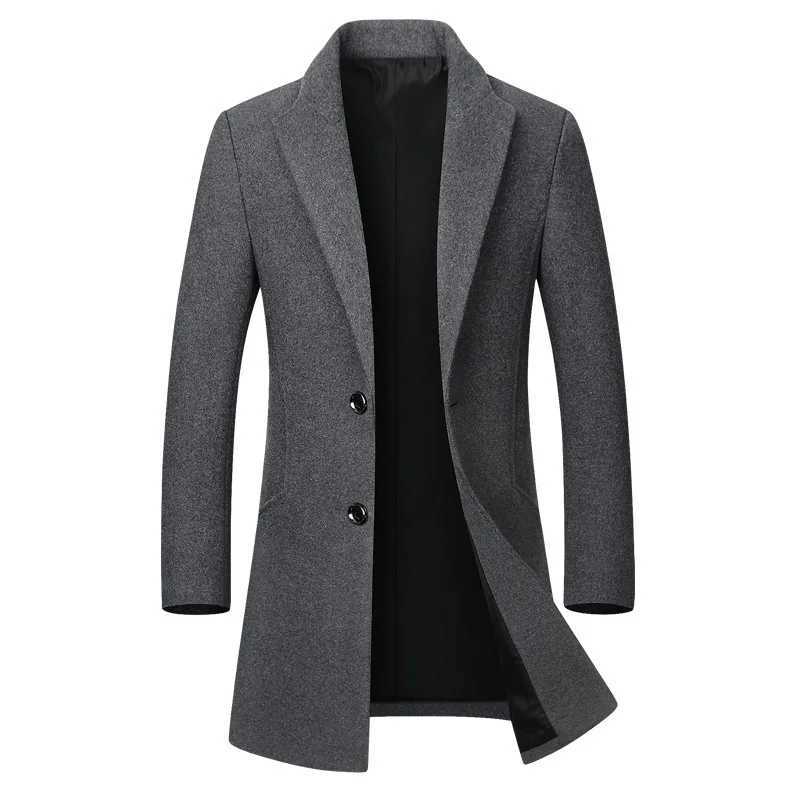 Men Jackets Winter Wool Jacket Coats Mens High-quality Woolen Windbreaker Mens Autumn Casual Slim Business Woolen Trench CoatT251125