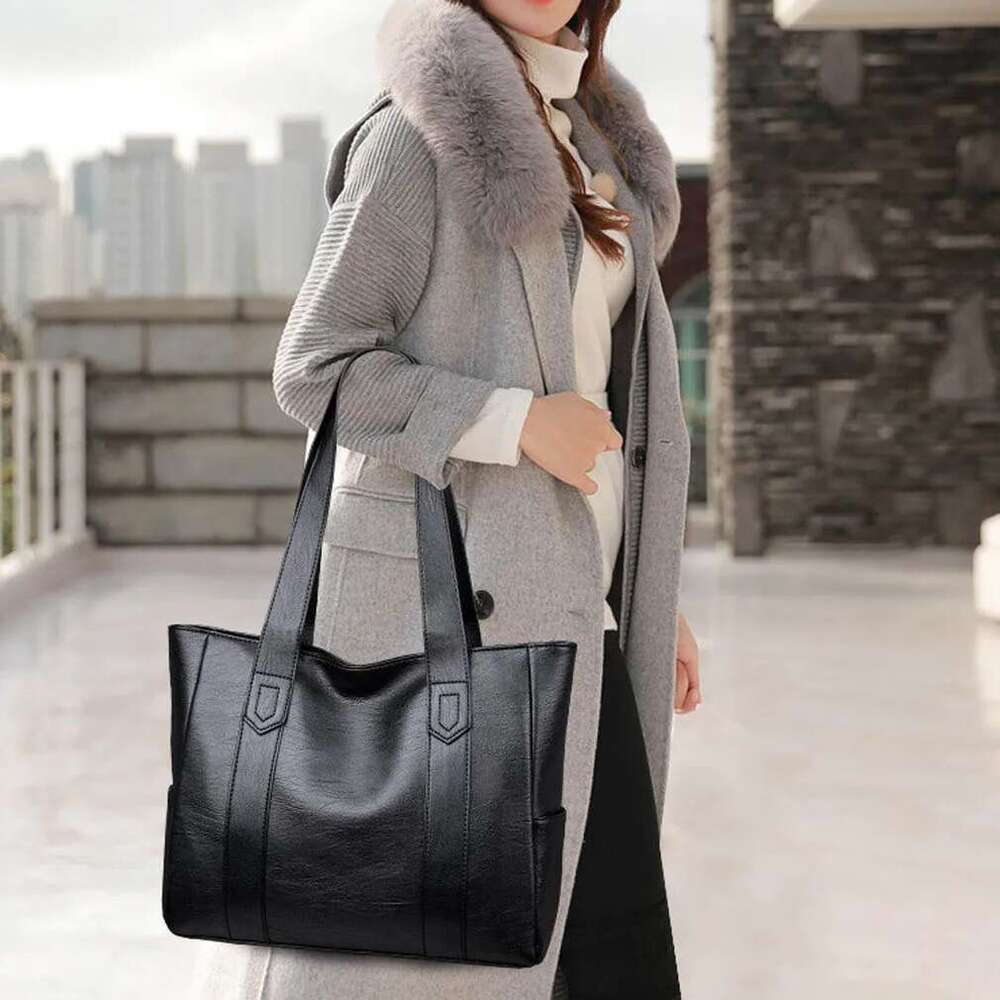 Leather Handbags Big Women High Quality Casual Female Bags Ladies Designer Large Capacity Multifunction Shoulder Bag