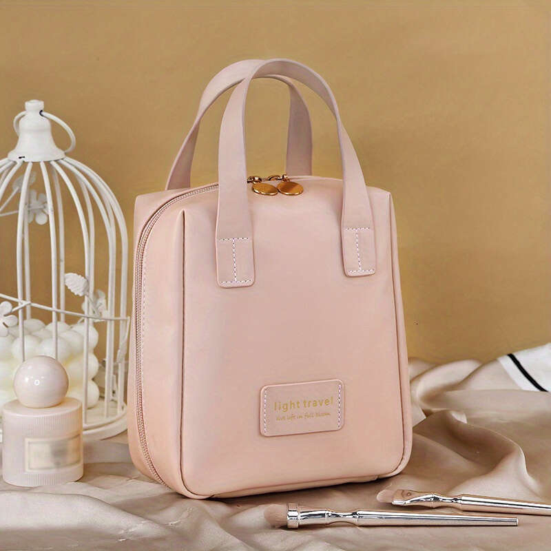 1 multifunctional PU leather portable makeup bag, large capacity, suitable for travel and daily use