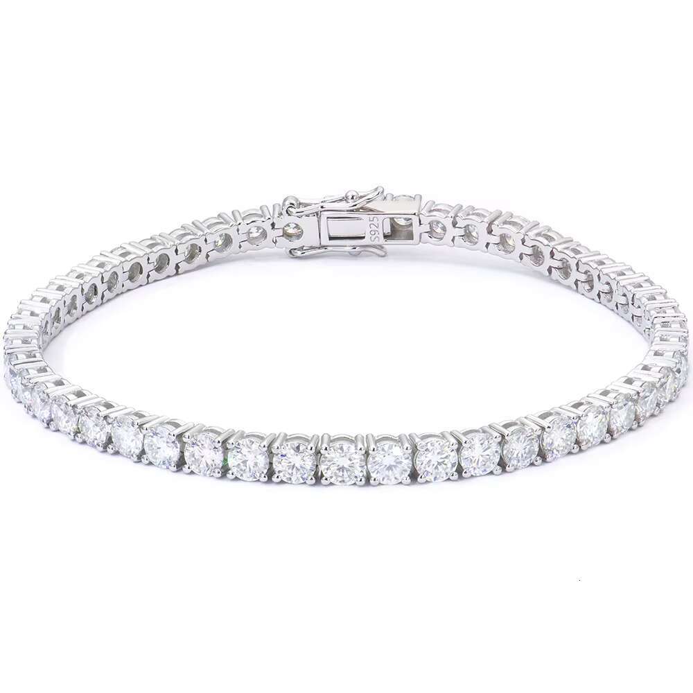 Xingyue Custom Women High End Fine Jewelry 3mm Gra 925 Silver Gold Plated Diamond Mossanite Moissanite Bracelets