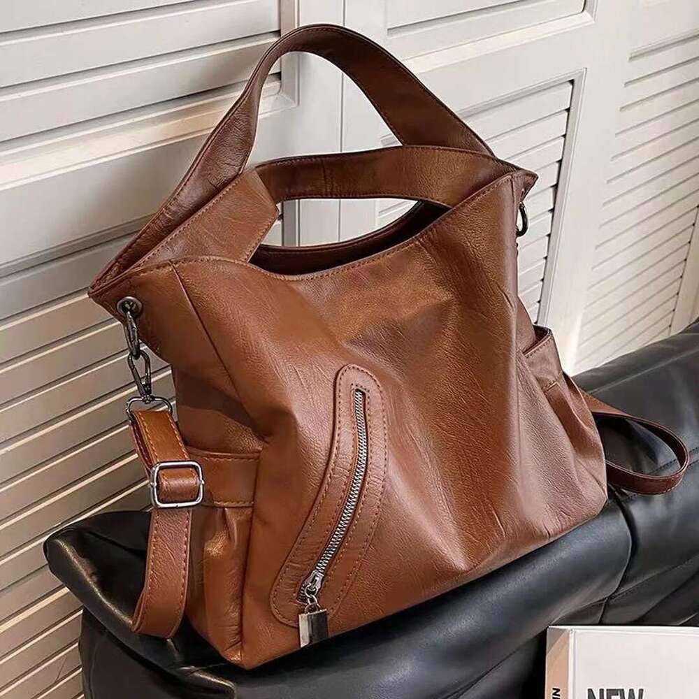 Designer Bag New Large Capacity Shoulder For Women's Fashion Versatile Texture Elegant Temperament Handbag Advanced Sensory Qintuote Bag
