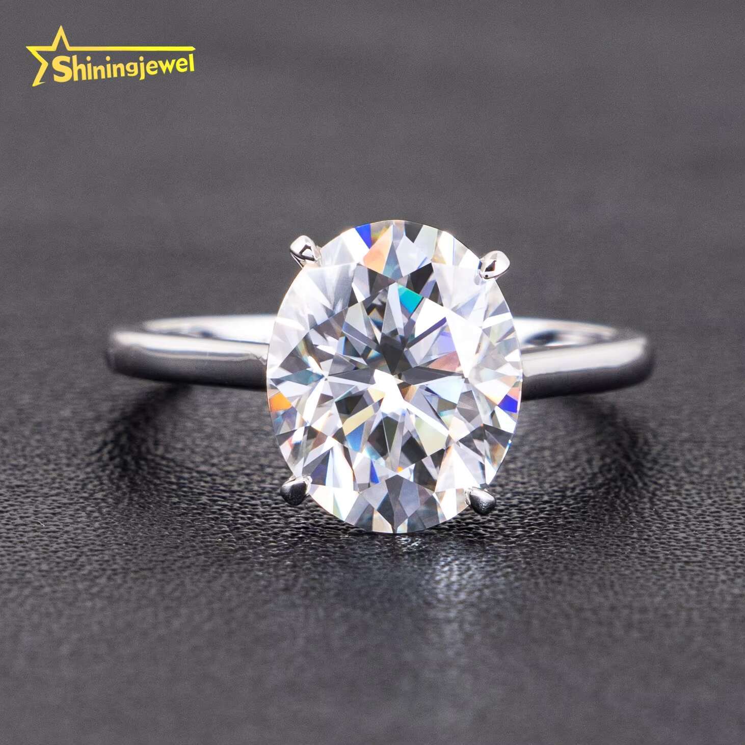 Fine Jewelry New Design Moissanite Diamond Ring 925 Silver VVS Moissanite Rings for Women