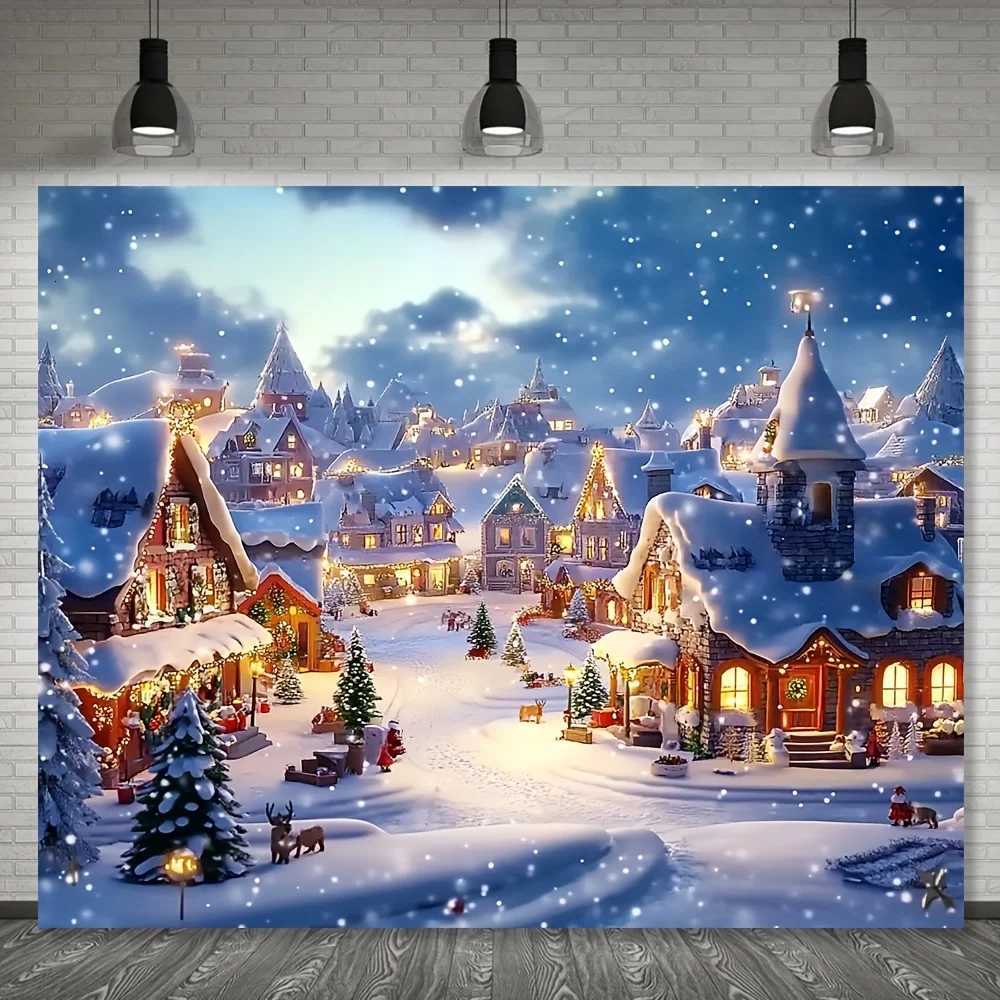 VIKAMA Christmas Tapestry Farmhouse Christmas Party Backdrop Suitable for Christmas Holiday Celebrations WeddingsM251125