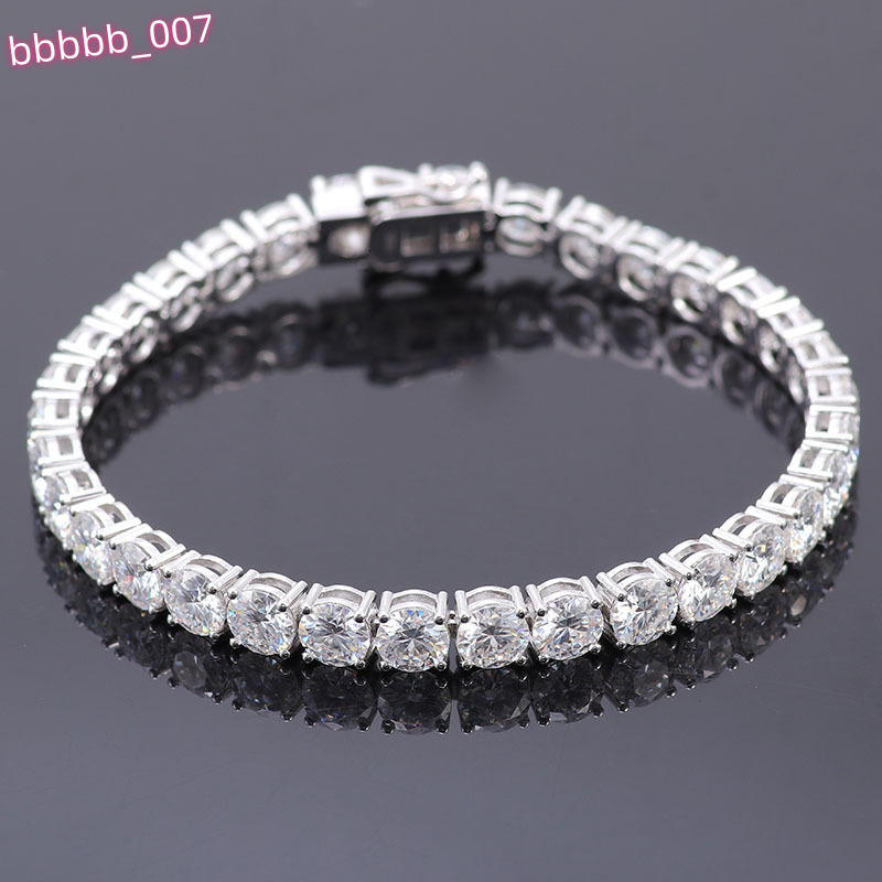 Hot Sale 10K 14K 18K Gold Tennis Chain 5mm 6-9 Inches Iced Out Tennis Bracelet Moissanite Diamond Hiphop Tennis Chain