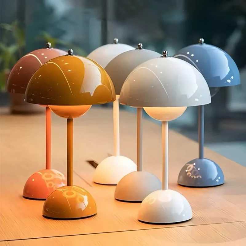Tradition Flowerpot Portable LED Table Lamp Showcases a Simple yet Elegant Design Rechargeable Mushroom Dimming Touch Stick LampM251125