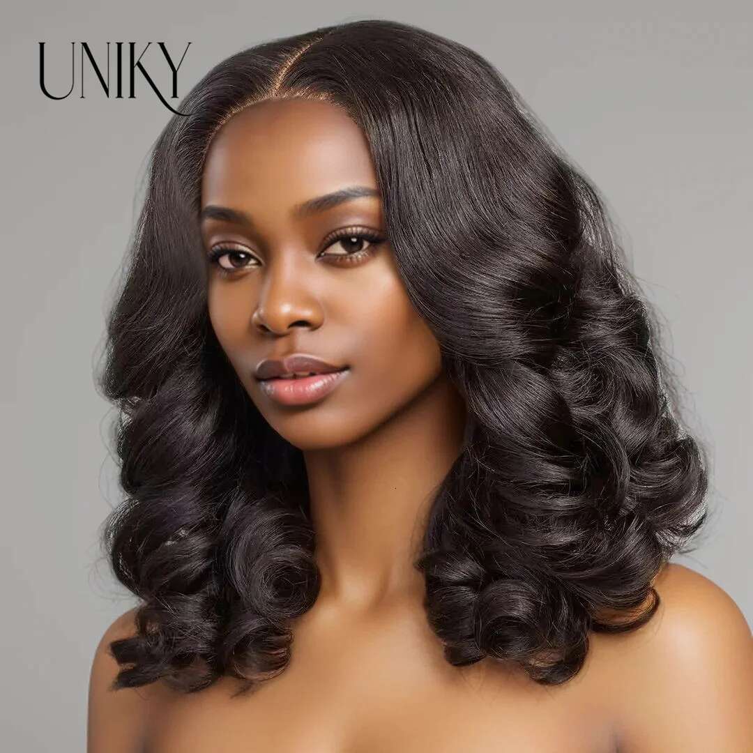 Body 4X4 Transparent Front Wig 13X4 Human Hair 180 Short Loosebody Wave Tpart Lace Frontal Bob Wigs For Women