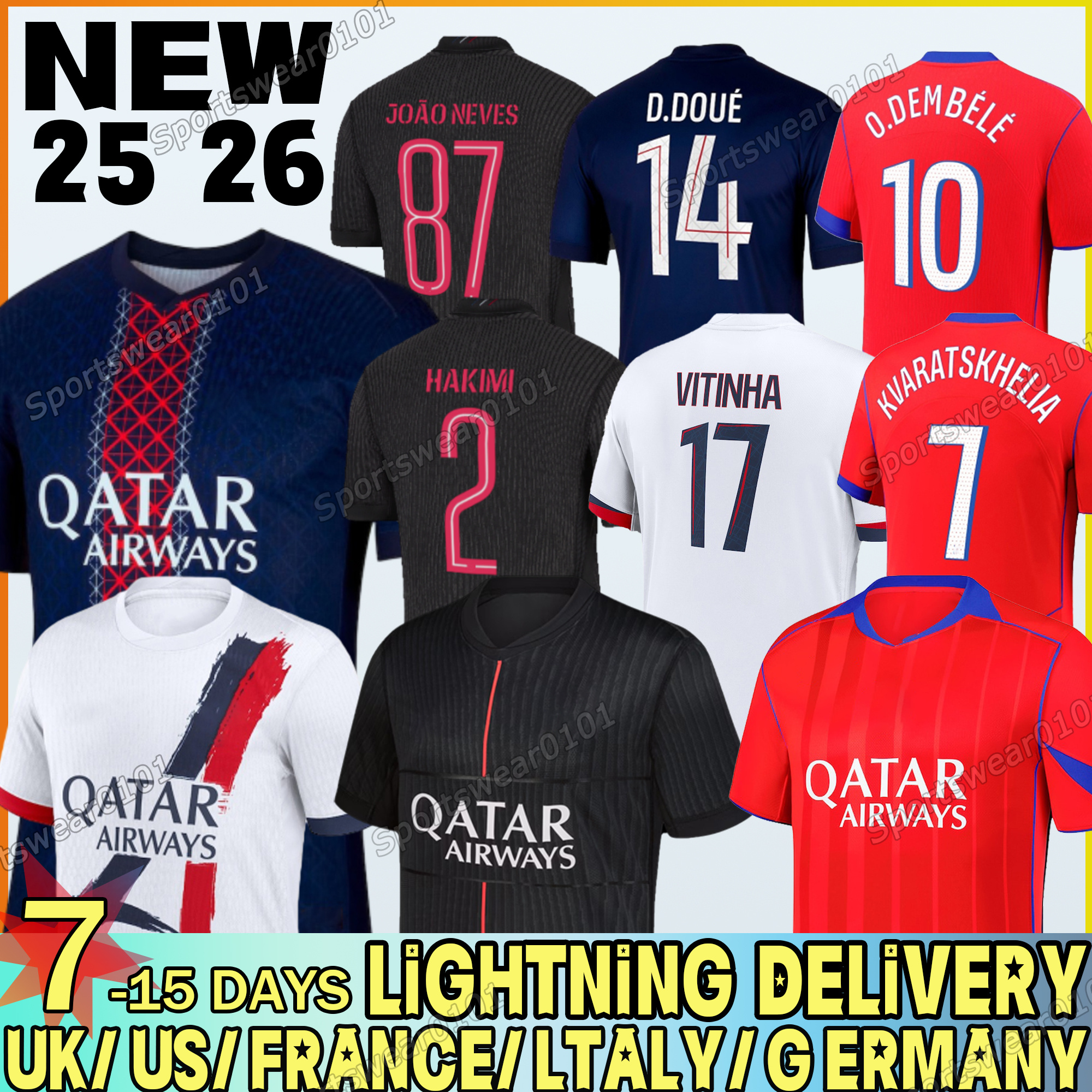 psges jersey 25 26 Ousmane Dembele jersey Khvicha Kvaratskhelia Football Shirt GonCalo Ramos Gianluigi Donnarumma kit Soccer Jerseys kids paris st germain jersey
