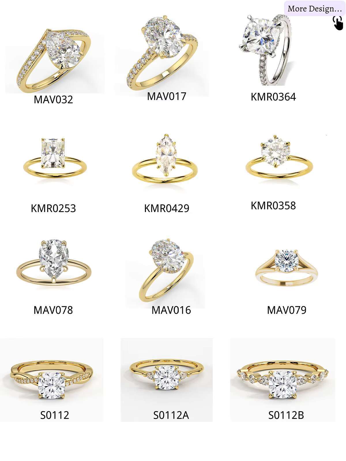 Moissanite Diamond Pt900 Platinum Ring Price White Gold Rings for Women