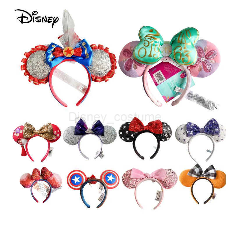 Disney Minnie Mouse Ear Headband Space Mountain Moon 2025 Minnie Bow Pink Glitter Cartoon Animation Headband Gif X250425