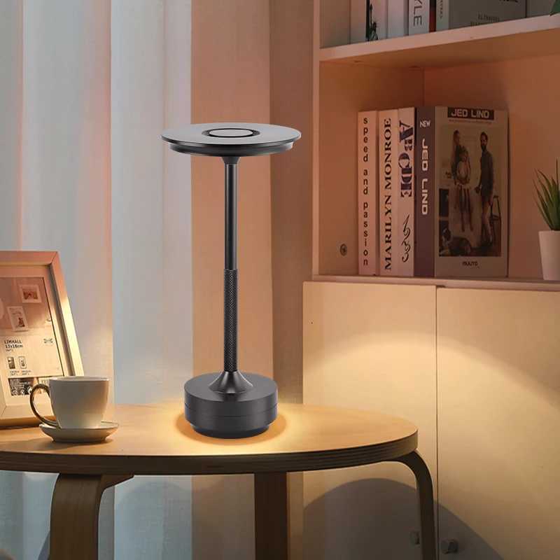 Bedroom bedside lamp USB charging table lamp LED top touch tri color dimming stepless dimming desk lampM251125