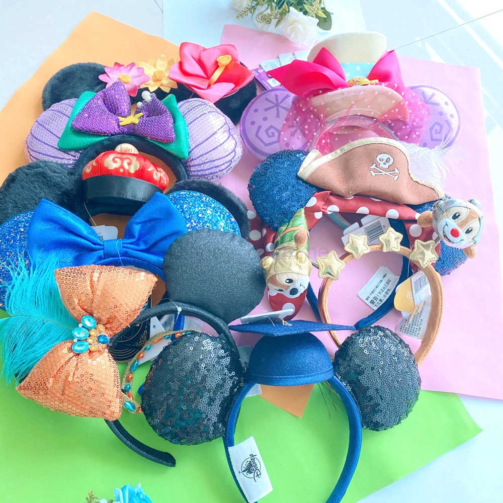 Disney Shining Girls Big Bow Headband Decorated Plush Adult/Childrens Headband Disney Shining Hairdo Minnie Mouse Ear Headband Role Playing X250425
