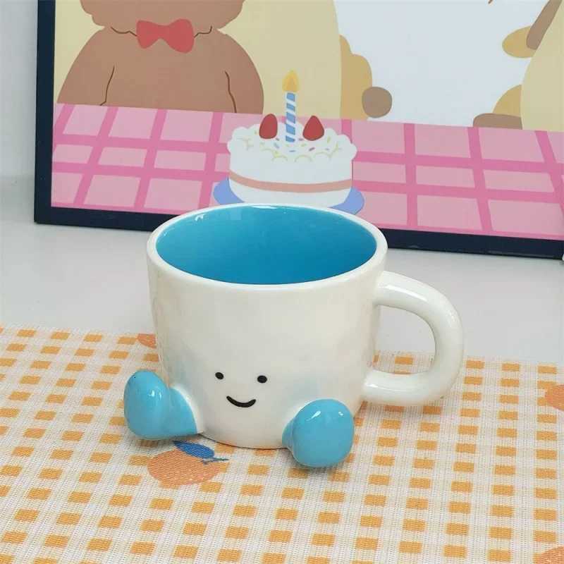 350ml Creative Ceramic Coffee Cup Mug with Handle Cartoon High Temperature Drinking Cup Home Desktop Decoration Water Cup Gift Y251125