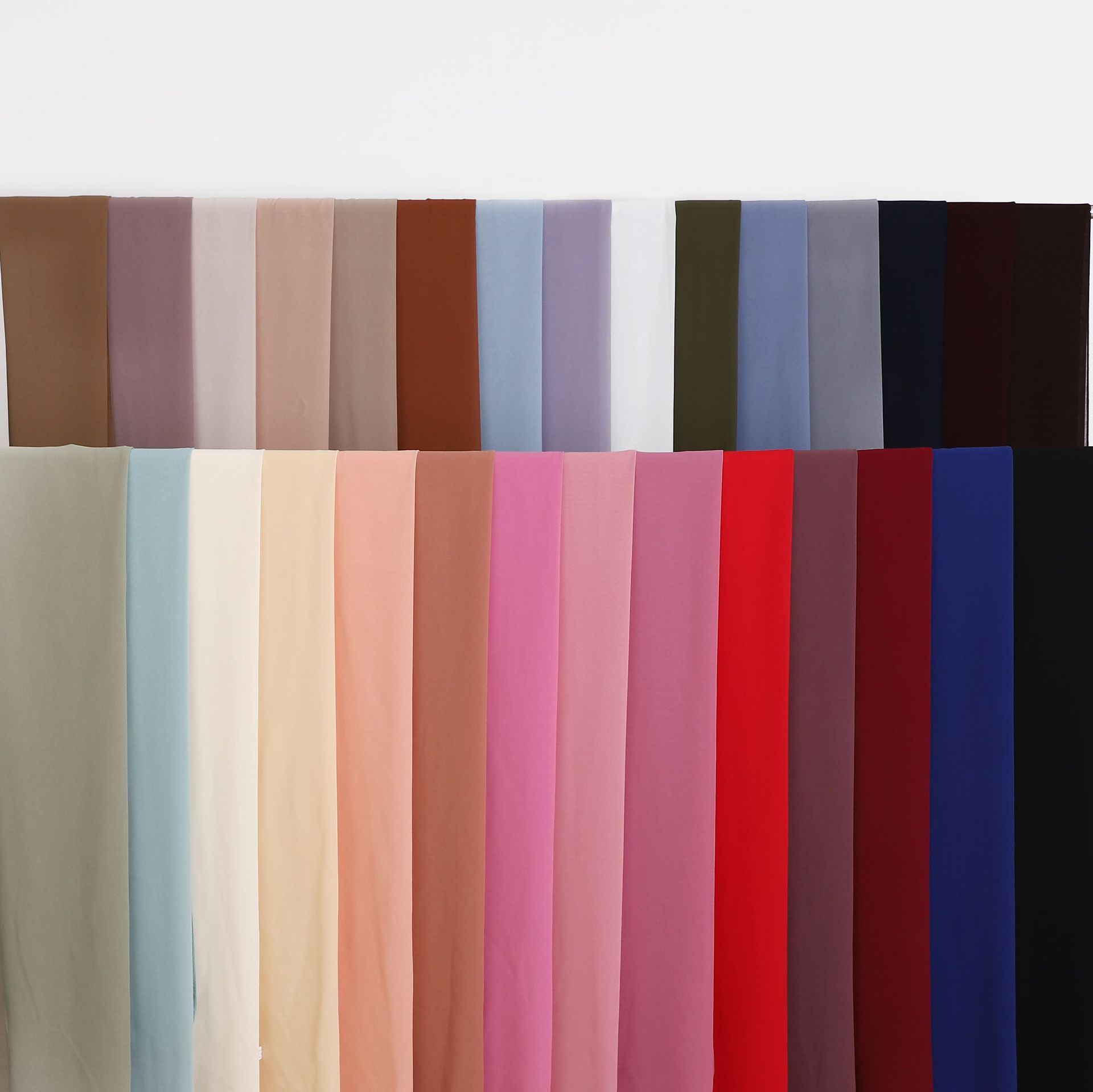K516 Cross-border live broadcast 75D solid color pearl chiffon long scarf Hui scarf Middle East Africa headscarf Malay Indonesia hijab