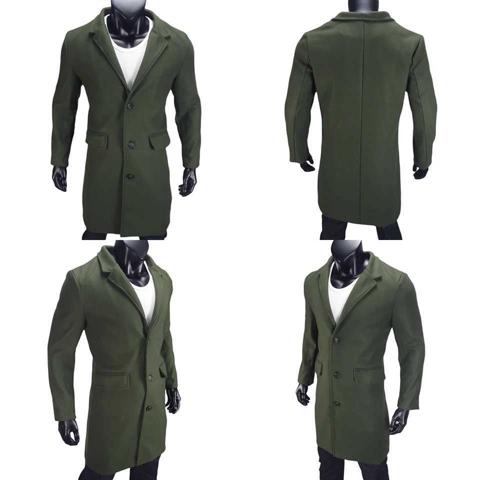 Eu Size Mens Coat plus Lining Jackets Winter Travel Gentleman Top Coat Warm Oversized Single-breasted Mens M-3XLT251125