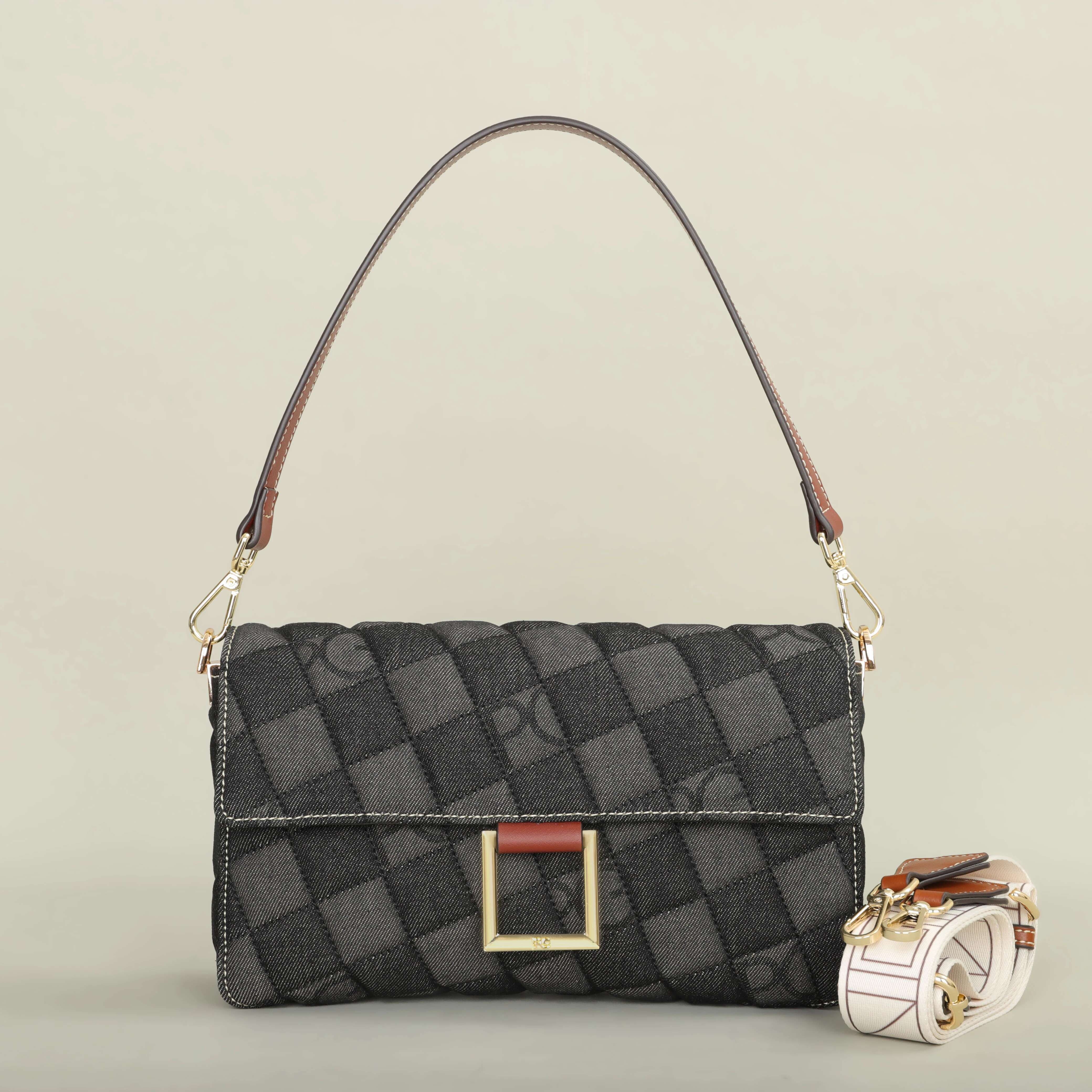 PG Exquisite Brand Fashion Handbag Classic Solid Design Shoulder Dark Letter Emed Ladies Party Bag