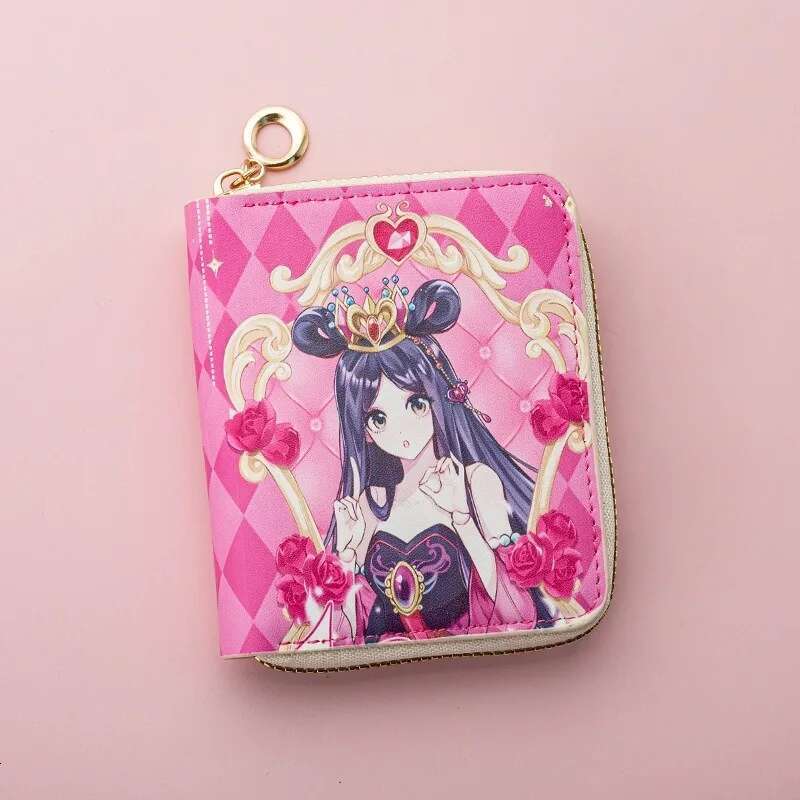Japanese Anime Series Short PU Teenagers Simple Fashion Coin Purse Cartoon Wallet Explosions Bank Card Bag