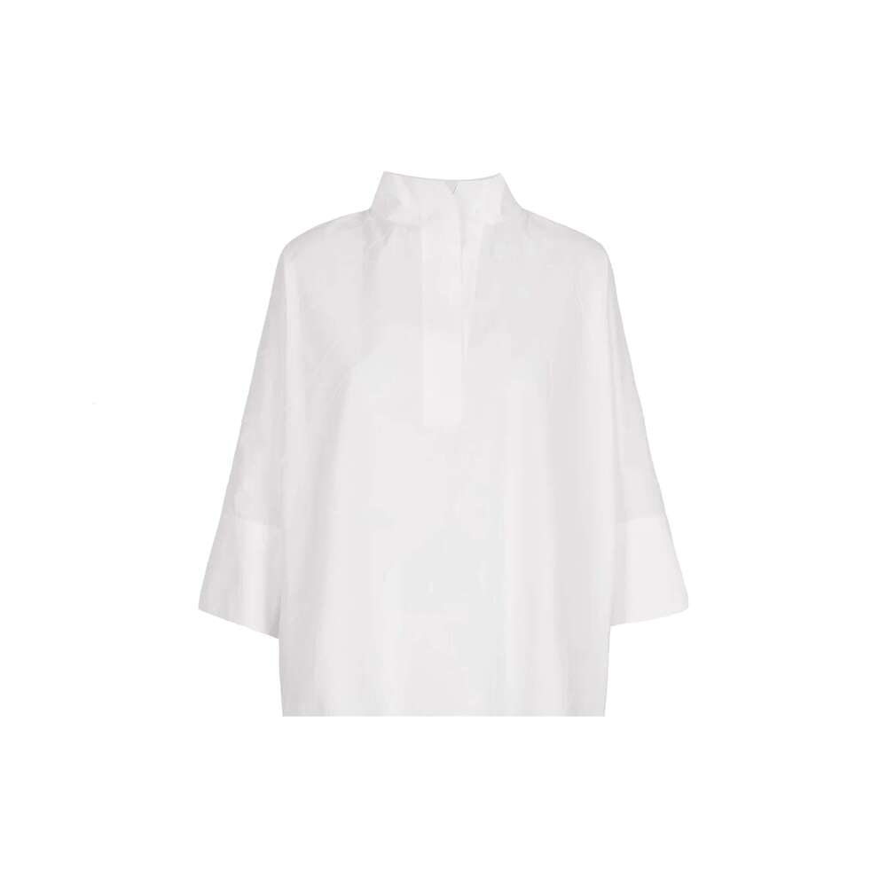 CHCH 2024 Women Blouse Fashion V-Neck Puff Short Sleeve Blusas Summer Elegant White Shirt Casual Female Office Tops Tunics