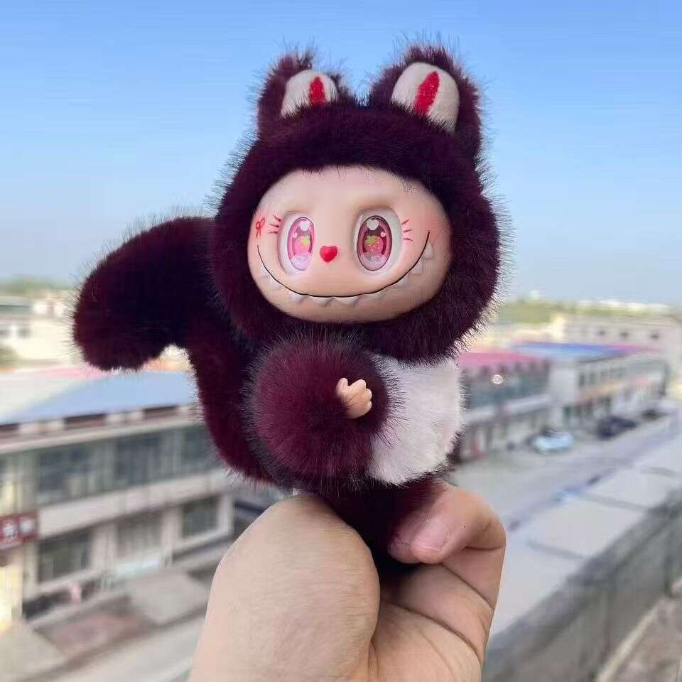Labubu Plush Little Squirrel Reborn Naked Plushie Keychain Cartoon Vinyl Doll Machine Wholesale Trendy Toy
