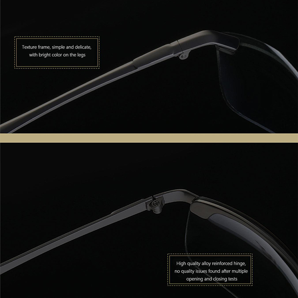 polarized photochromic driving z87 sunglasses for men women day and night safety glasses photochromic black frame black lenses