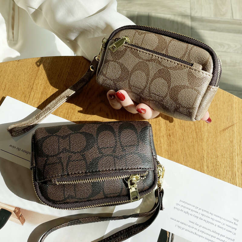 MKF European and American Exquisite High-end Large Capacity Coin Purse Women's Three Zipper Multi-functional Mini Handheld Small Wallet Clutch