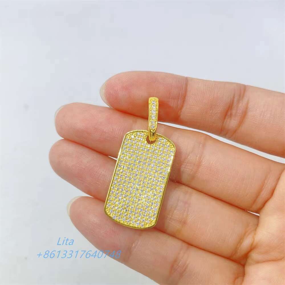 925 Sterling Silver Frame Fully Moissanite Custom Iced Out Wholesale Hip Hop Diamond Pendant