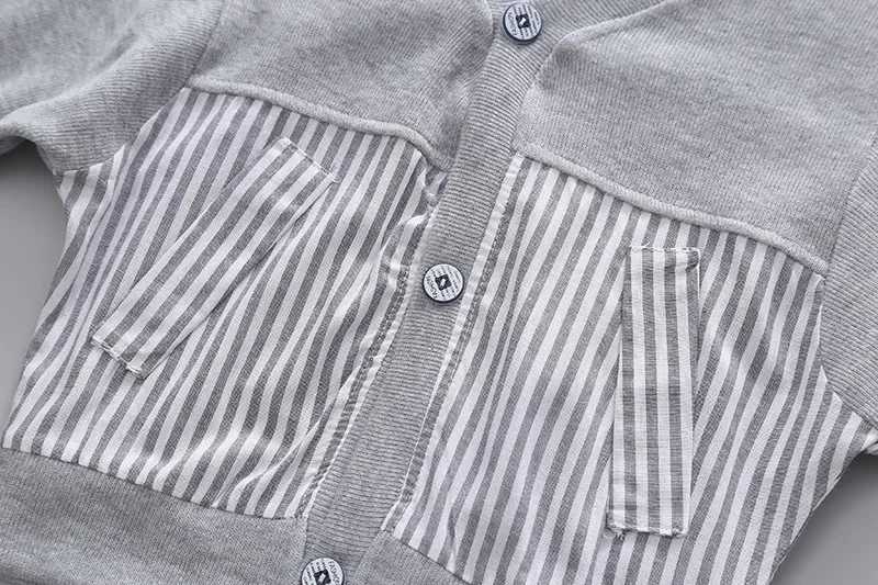 Clothing Sets Spring Autumn Baby Boy Clothes 9 to 12 Months Casual Sport Long Sleeve Cardigan Coat + White T-shirts + Pants Boys Sets Clothing R250424