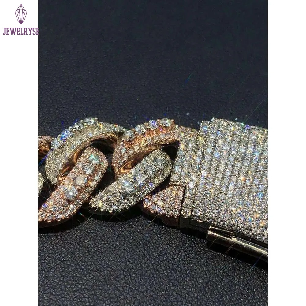 Jewelry Lab Dias for Men - Rose Gold Cuban Chains, 9k 10k Gold, Cool, Wholesale, Pendant