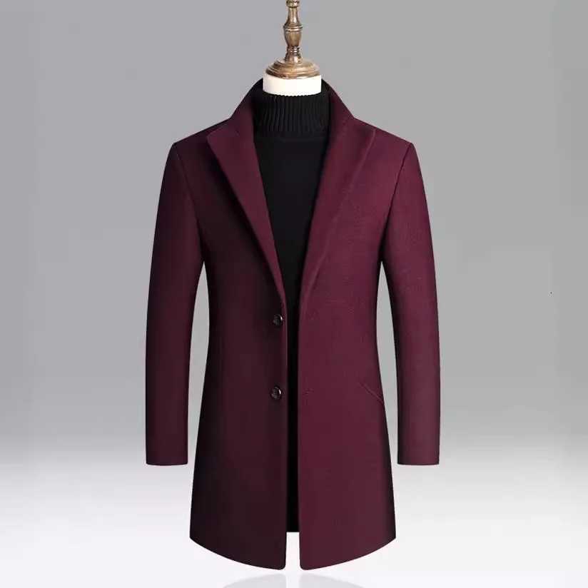 Man Coat Autumn Winter Thicken Warm Long Sleeve Men Outerwear Turn Down Collar Single-breasted Business Casual Male JacketT251125