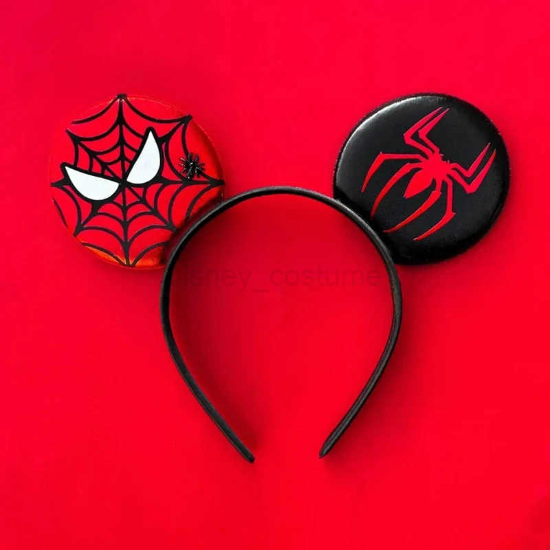 Disney Mickey Mouse Marvel Spider man Ear Headbands for Adults Women Sequins Hair Accessories Girls Kids Hairbands Boys Headwear X250425