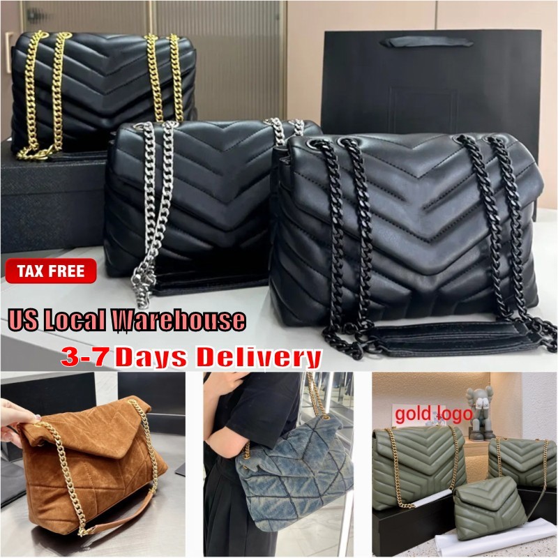 top quality bag luxury designer bag loulou shoulder bag puffer bag chain crossbody classic flap women purse real leather messenger Bag dhgate bag handbags 3 Sizes