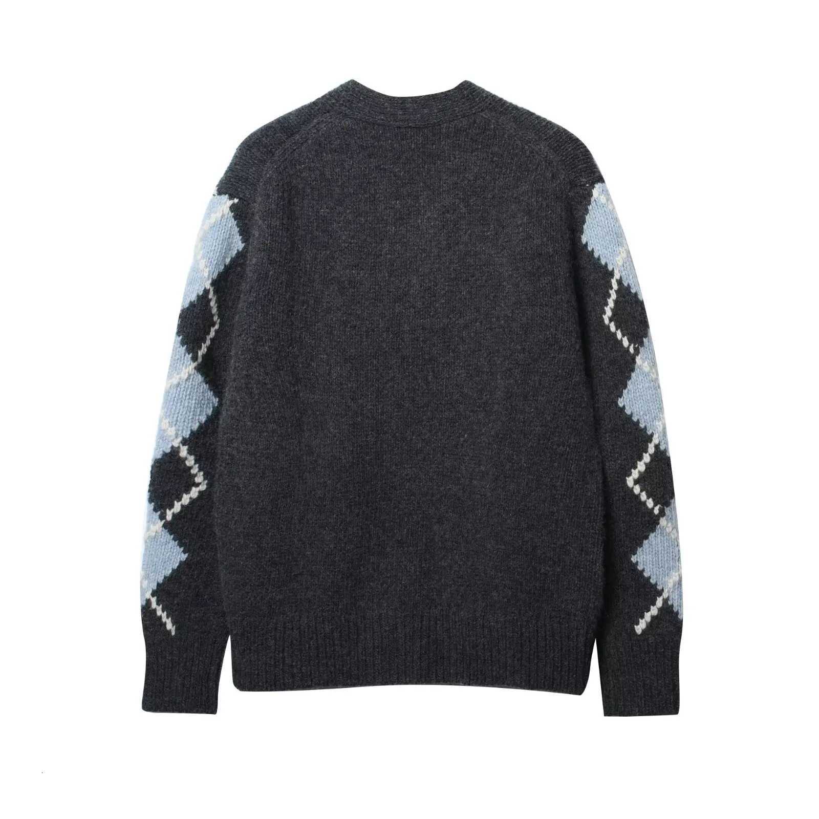 Tidalyf 2025 Women Wool Diamond Knit Cardigan V Neck Long Sleeve Soft Warm Elegant Casual Autumn Winter SweaterT251125