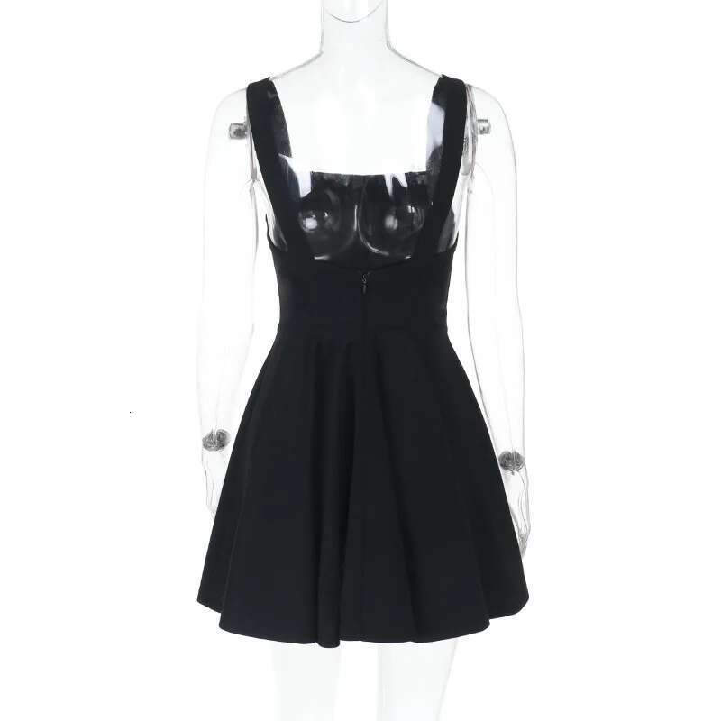 Dongdumaoyi Townlike Waist Wrap A Line Dress Women Spaghetti Strap Mini Spring Summer Nightclub Sexy Party Dresses