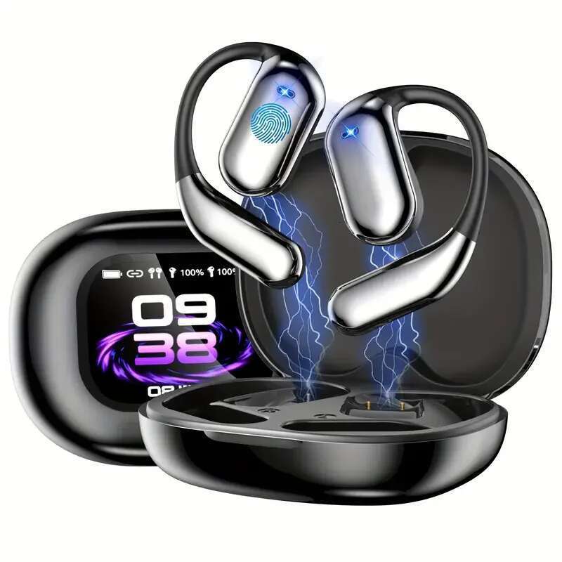 Original AI Translator Wireless Earphones With Mic,Intelligent Touch Screen,Hifi Bluetooth 5.4 Headphones Sports Noise Reduction