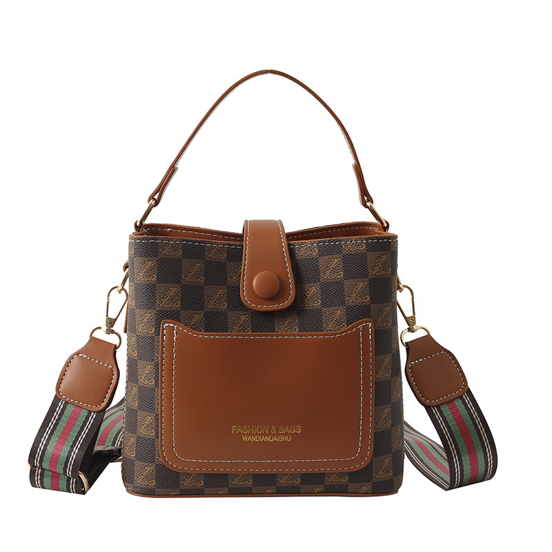 new free shipping designer shoulder bag casual versatile Check Plaid Tartan crossbody bag fashionable for women