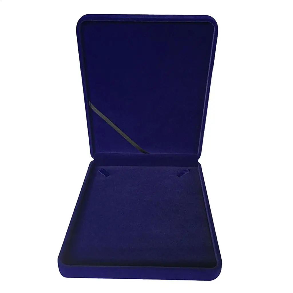 Soft Velvet Necklace Pendant Box Case With Lid Storage Jewelry Organizer Trinket Display Holder Large Earrings Storage Gift Box 250424
