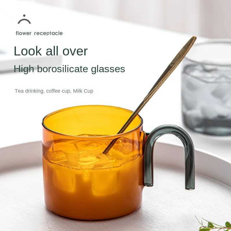 Creative Pouring Mug Heat-resistant Colored Glass Breakfast Cups of Coffee Tea Cup Original Mugs Free Shipping Glasses Cupshe Y251125