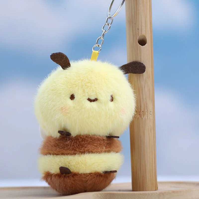 Bee Doll Pendant Key Chain Stylish Backpack Purse Doll Pendant Plush Girl Gift Pendant Car Interior Cute Insect KeychainXJ251125